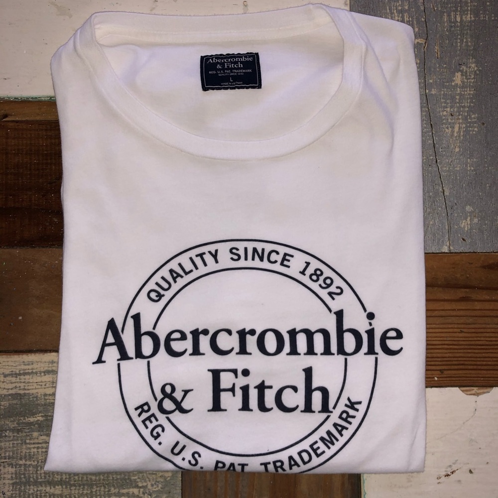 Abercrombie & Fitch, large, white and black